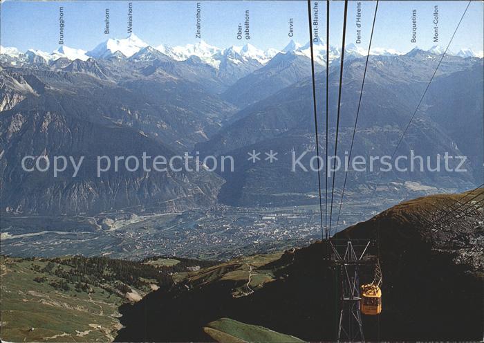 Seilbahn Plaine-Morte Crans-Montana Sierre