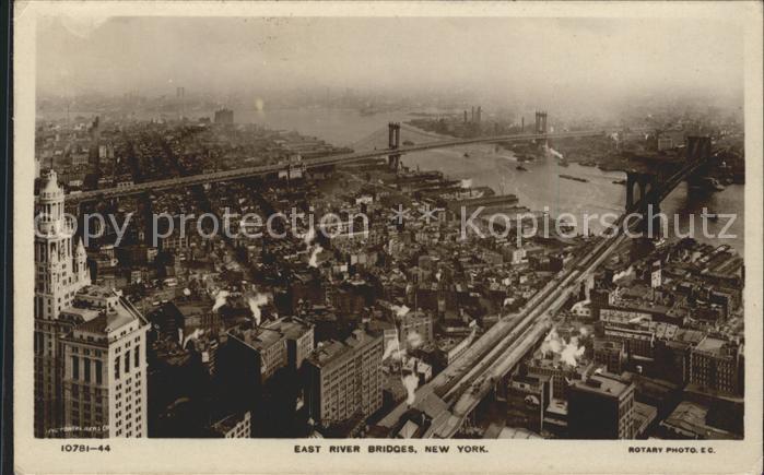 Foto Rotary Nr. 10781-44 East River Bridges New York