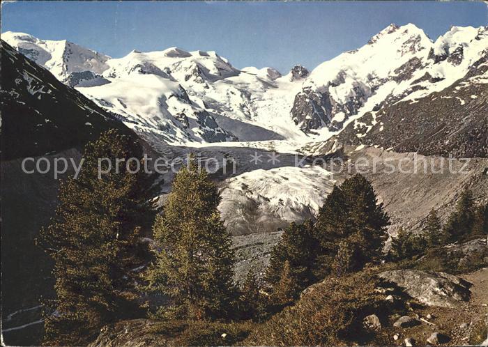 Gletscher Morteratsch Berninagruppe Bovalweg