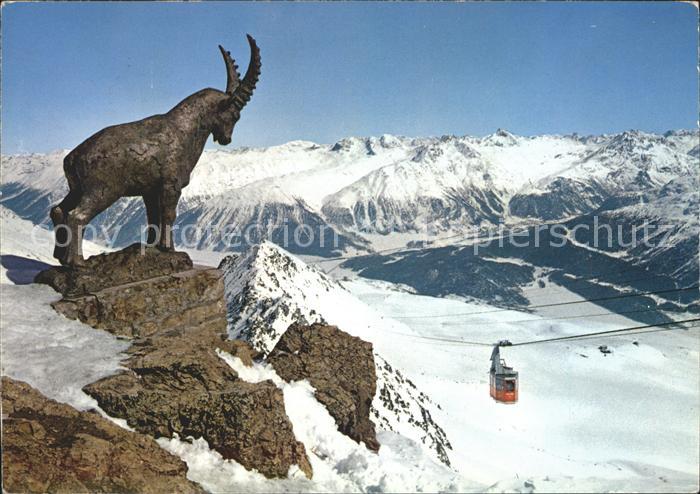 Seilbahn Piz Nair St. Moritz Steinbock-Figur