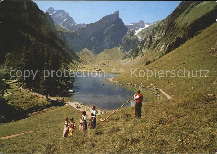 Alphorn Alphornbläser Seealpsee
