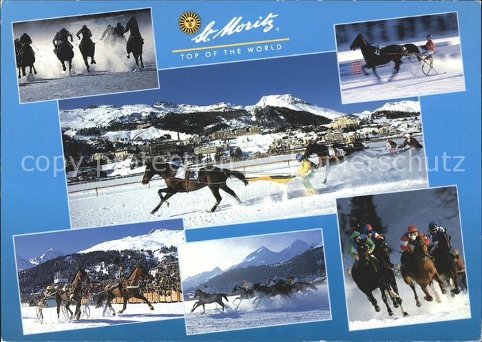 Pferdesport Pferderennen Reitsport St. Moritz St. Moritzersee