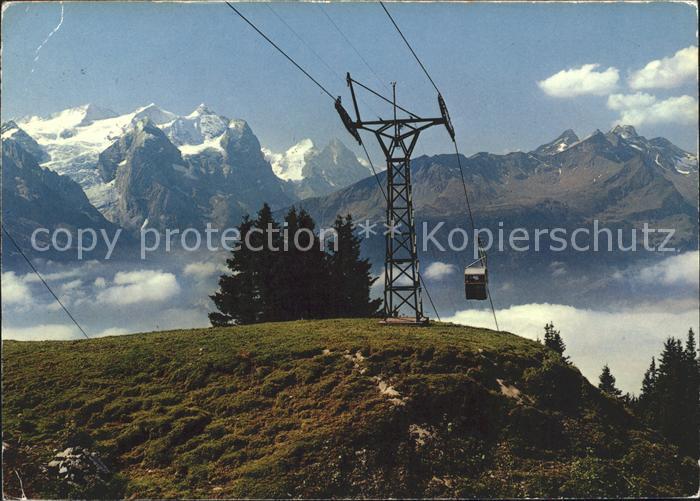 Seilbahn Hasliberg-Kaeserstatt Wetterhoerner Moench Eiger