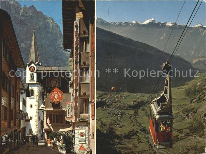 Seilbahn Gemmi Leukerbad Dorfstrasse