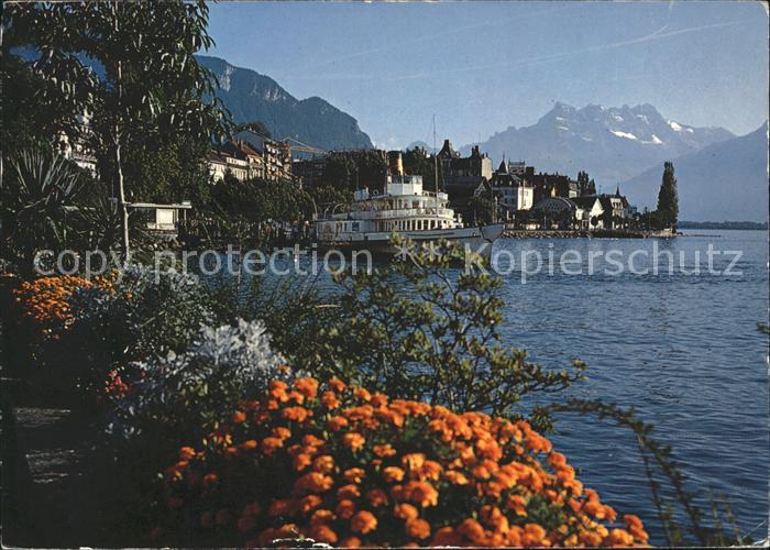 Dampfer Binnenschifffahrt Montreux Quai Dents du Midi