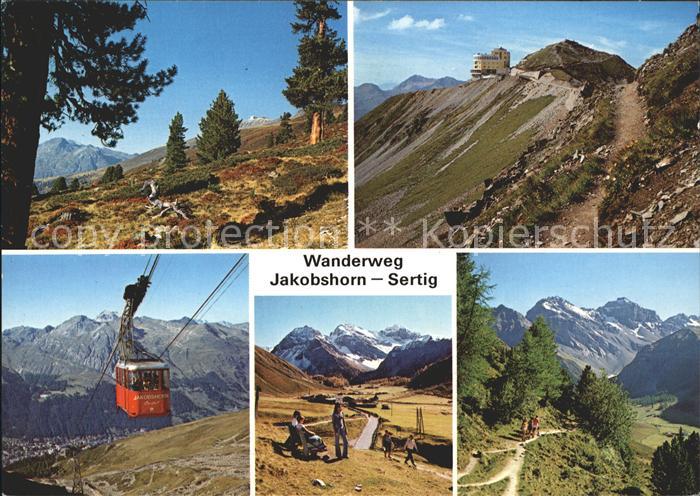Seilbahn Wanderweg Jakobshorn Sertig Davos