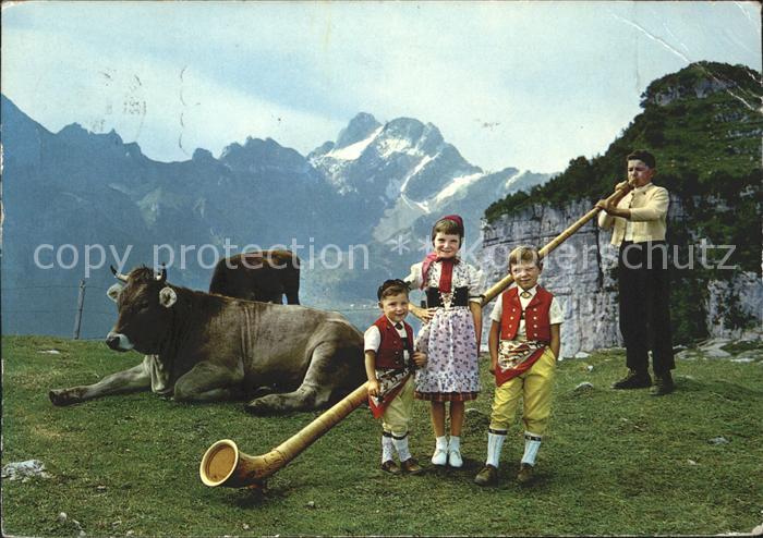 Alphorn Alphornbläser Kinder Trachten Ebenalp K