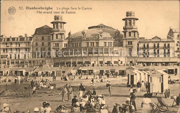 Blankenberghe Plage face le Casino