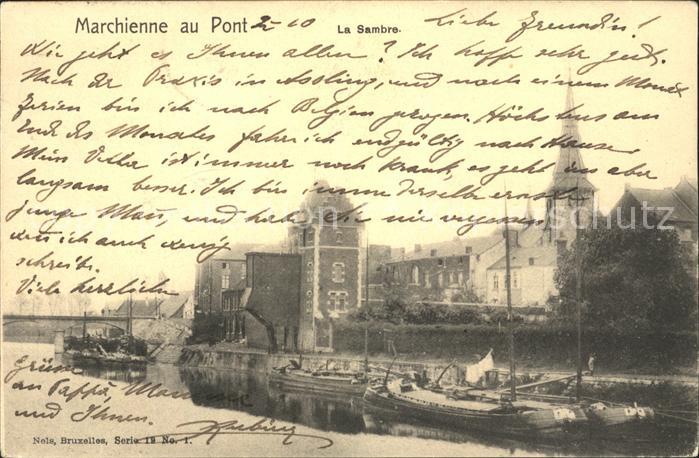 Marchienne-au-Pont La Sambre Bateau Eglise