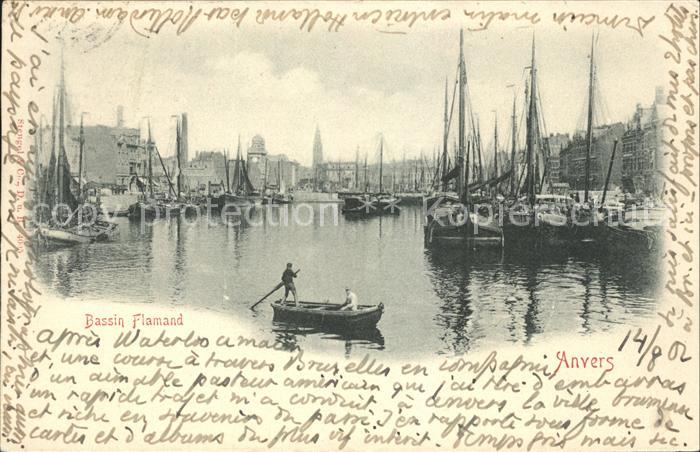 Anvers Antwerpen Bassin Flamand Bateaux