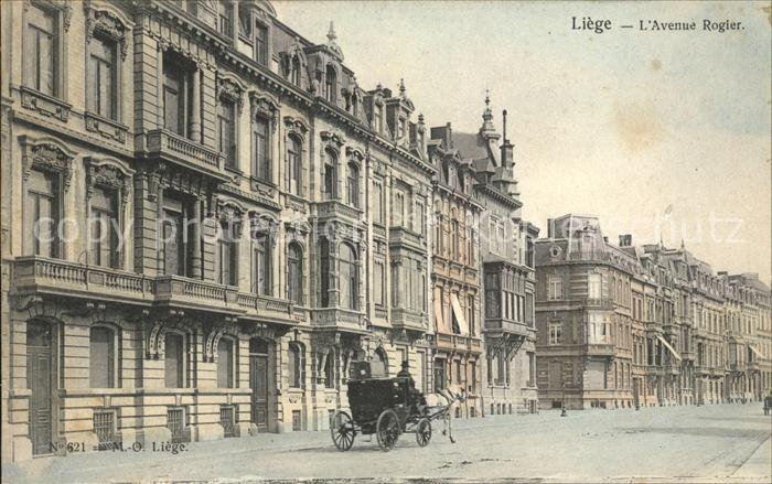 Liege Luettich Avenue Rogier Pferdedroschke