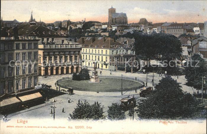 Liege Luettich Place du Theatre Monument