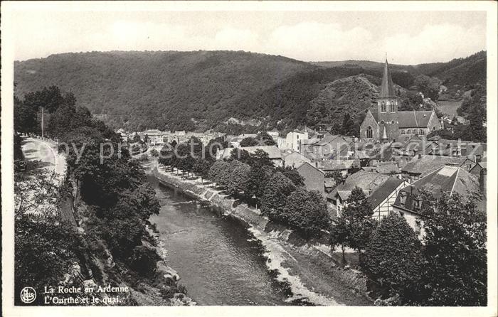 La Roche-en-Ardenne Ourthe et le quai Eglise