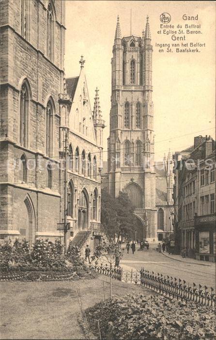 Gand Belgien Entree du Beffroi Eglise Saint Bavon