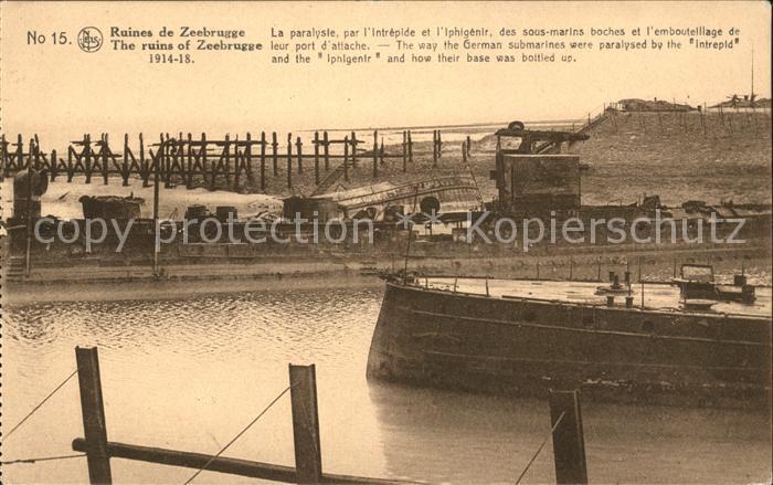 Zeebrugge Ruines Grande Guerre 1. Weltkrieg