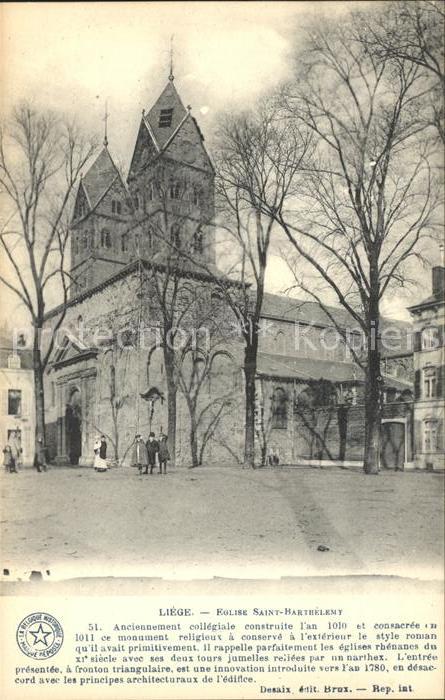 Liege Luettich Eglise Saint Barthelemy XI siegle Histoire