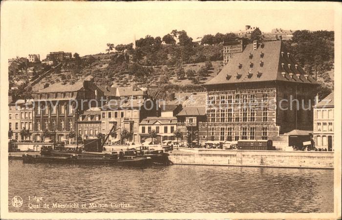 Liege Luettich Quai de Maestricht et Maison Curtius