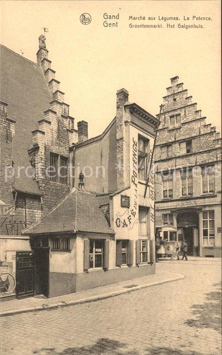Gand Belgien Marche aux Legumes La Potence Giebel