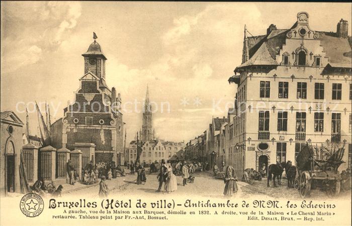 Bruxelles Bruessel Hotel de Ville Antichambre de MM les Echevins