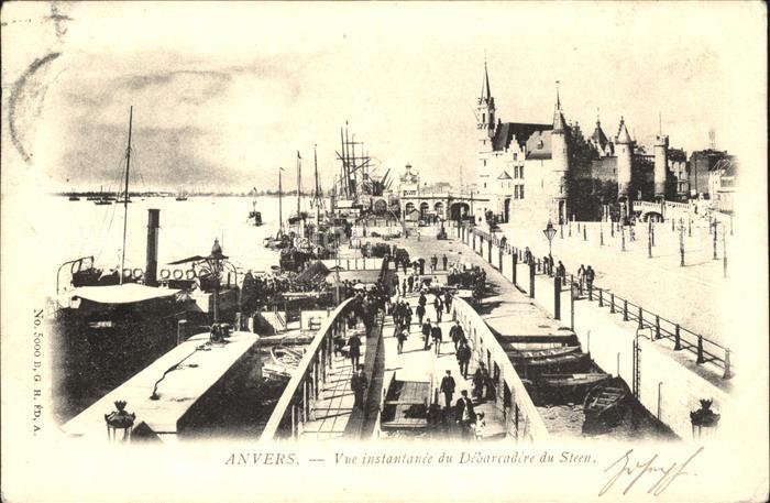 Anvers Antwerpen Embarcadere Musee du Steen ancien Chate