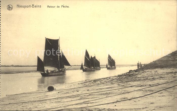 NIEUPORT Nieuwpoort West-Vlaanderen Belgie Retour de Peche Bateau Fischerboote