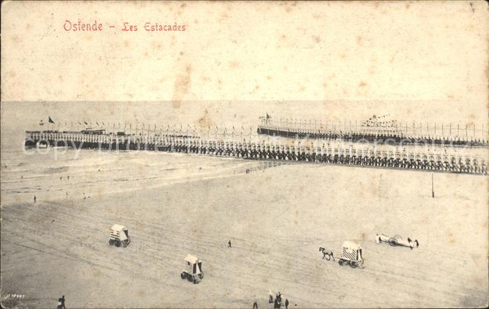 Ostende Oostende Les Estacades Plage