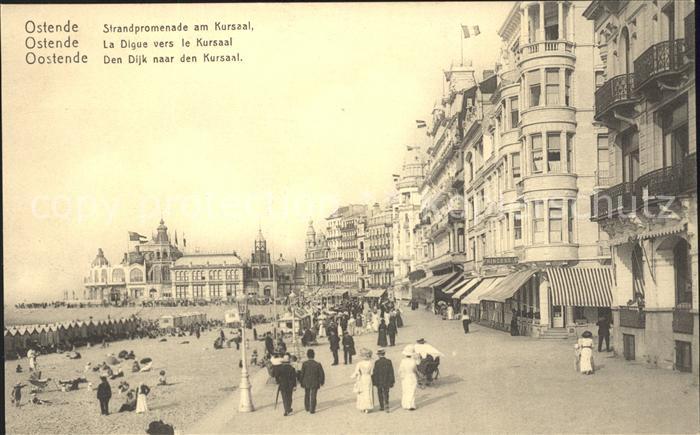 Ostende Oostende Strandpromenade am Kursaal Wohlfahrtskarte Reichsverband zur Un