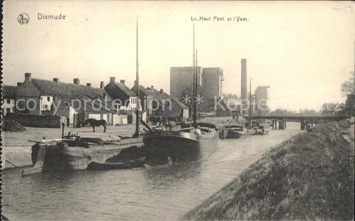 Dixmude Haut Pont et l'Yser Bateau