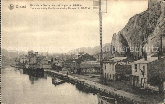 Dinant Wallonie Quai de la Meuse Grande Guerre 1. Weltk