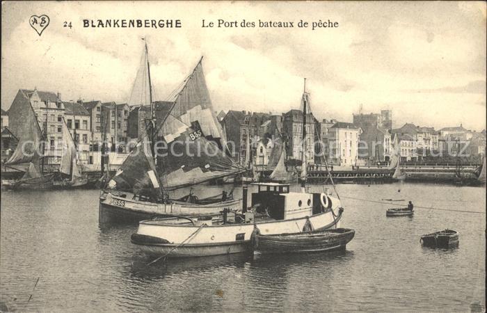 Blankenberghe Port des bateaux de peche