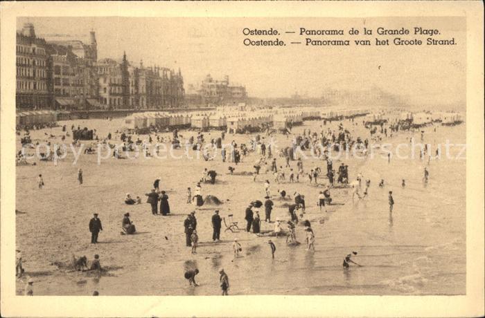 Ostende Oostende Panorama de la Grande Plage