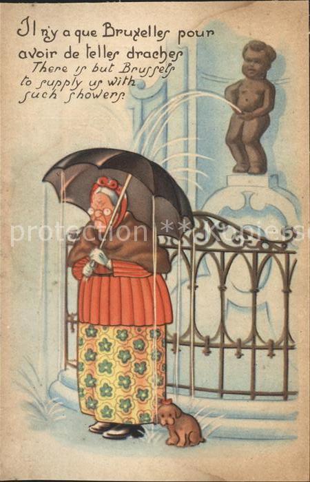 Bruxelles Bruessel Karikatur Künstlerkarte