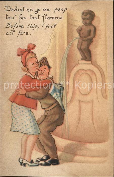 Bruxelles Bruessel Karikatur Künstlerkarte