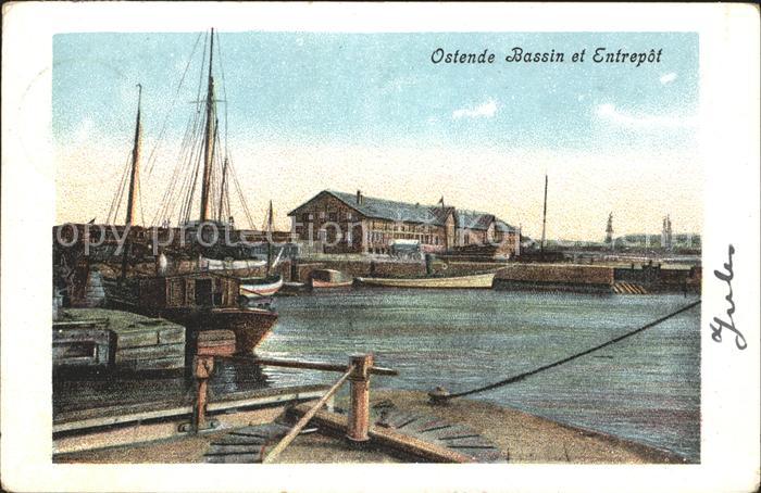 Ostende Oostende Bassin et Entrepot Bateau