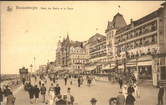 Blankenberghe Hotel des Bains et la Digue