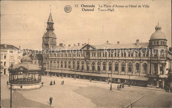 Ostende Oostende Place d Armes Hotel de Ville Pavillon
