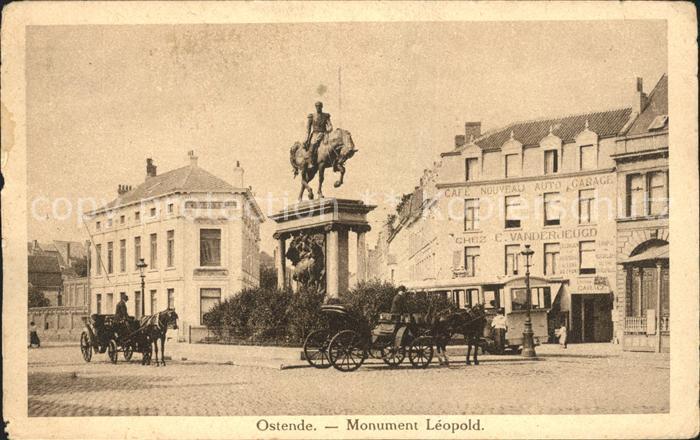 Ostende Oostende Monument Leopold Reiterstandbild Denkmal