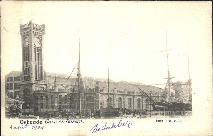 Ostende Oostende Gare et Bassin Bateau