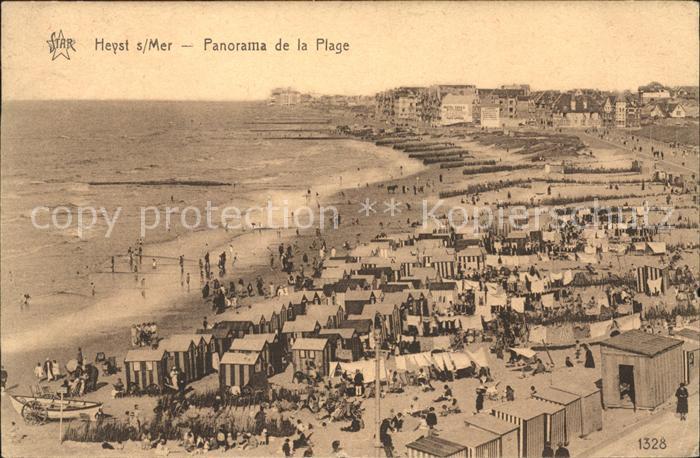 Heyst-sur-Mer Flandre Panorama de la plage