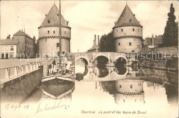 Courtrai KORTRIJK Flandre Belgie Pont et les Tours de Broel