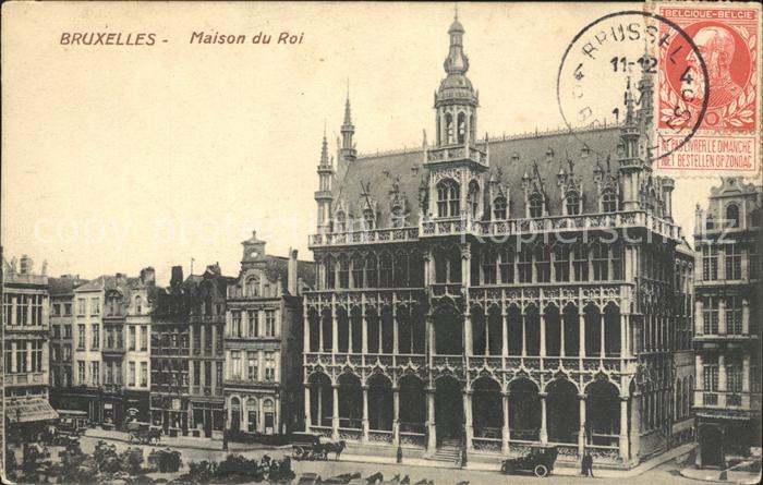 Bruxelles Bruessel Maison du Roi Stempel auf AK