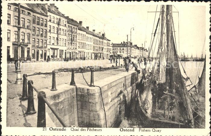 Ostende Oostende Quai des Pecheurs Bateau