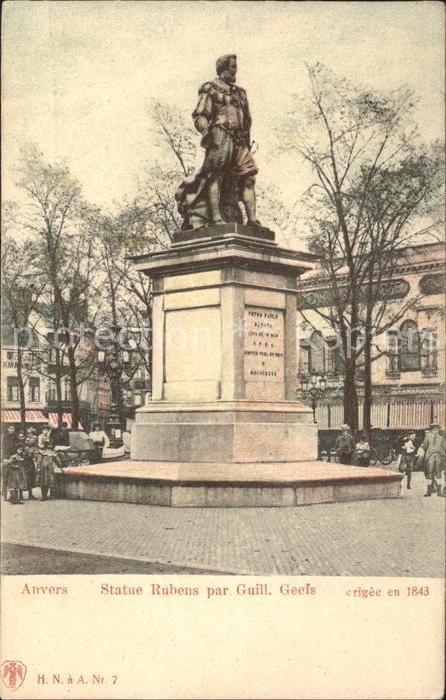 Anvers Antwerpen Statue Rubens par Guillaume Geefs Monum
