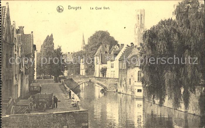 Bruges BRUGGE Belgie Le Quai Vert Pont