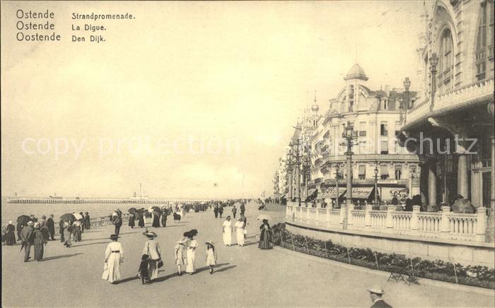 Ostende Oostende La Digue Strandpromenade Wohlfahrtskart