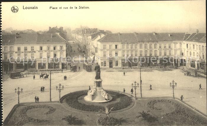 Louvain Flandre Place et Rue de la Station Monument