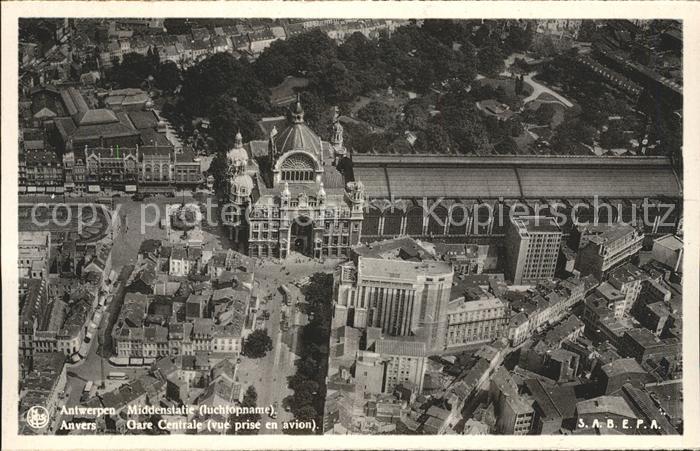 Anvers Antwerpen Gare Centrale vue aerienne