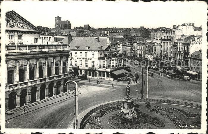 Liege Luettich Statue Gretry et Grand Theatre