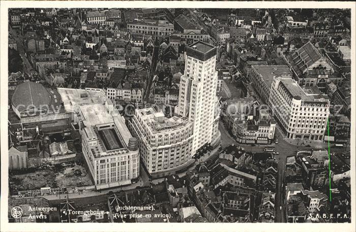 Anvers Antwerpen Torengebouw vue aerienne