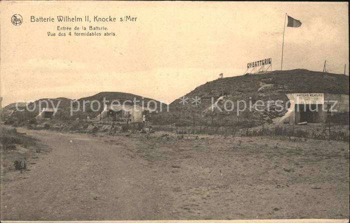 Knocke-sur-Mer Batterie Wilhelm II Serie Sites de la Guerre 1. Weltkrieg